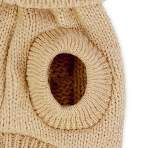 Stone Cable Knit Dog Sweater