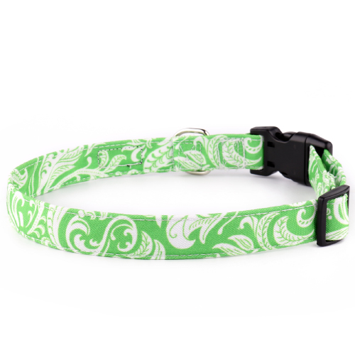 Green Canvas Dog Collar