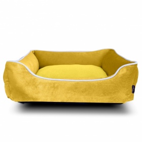 Luxe Butterscotch Velvet Dog Bed