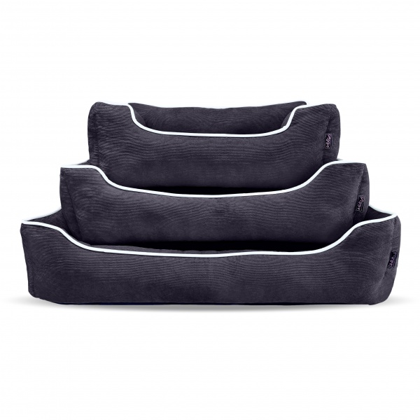 Black Corduroy Luxury Dog Bed - RichPaw