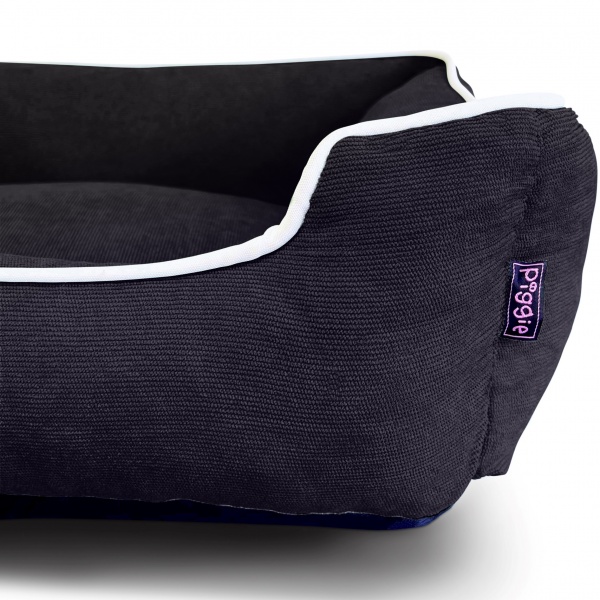 Black Corduroy Luxury Dog Bed - RichPaw