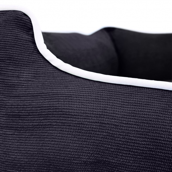 Black Corduroy Luxury Dog Bed - RichPaw