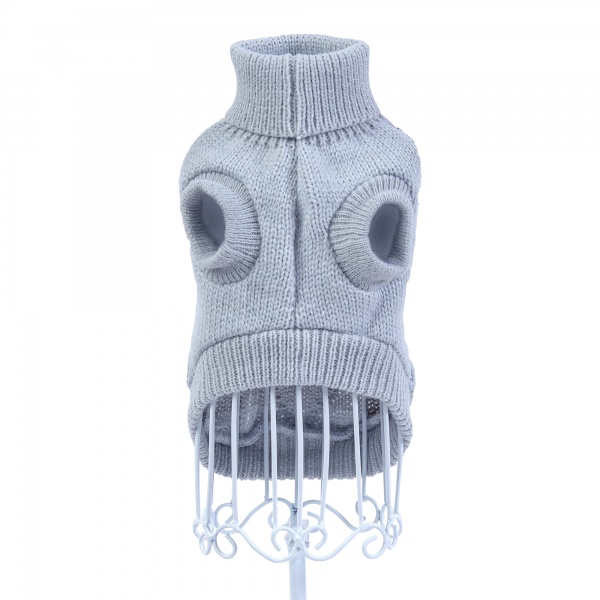 Grey Cable Knit Dog Sweater richpaw.co.uk/