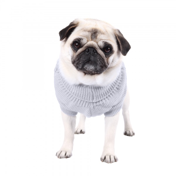 Grey Cable Knit Dog Sweater richpaw.co.uk/