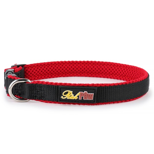 Red Nylon Mesh Dog Collar