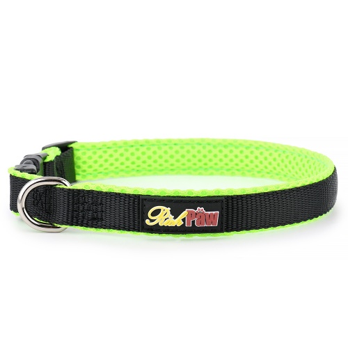 Green Nylon Mesh Dog Collar richpaw.co.uk/