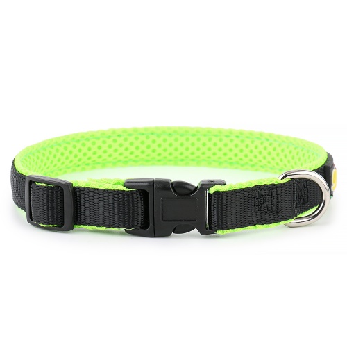 Green Nylon Mesh Dog Collar richpaw.co.uk/