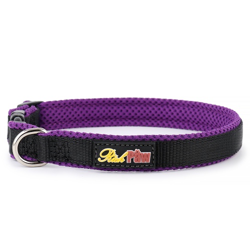 Purple Nylon Mesh Dog Collar