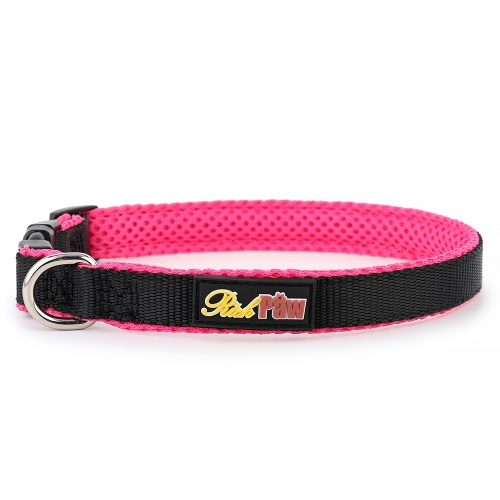 Pink Nylon Mesh Dog Collar
