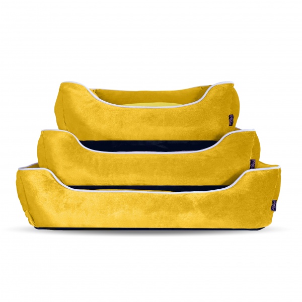 Luxurious Olive Velvet Dog Sleeper Bed