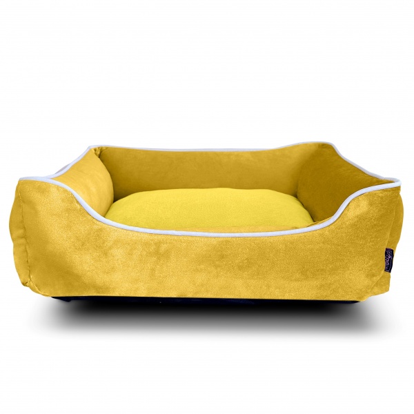 Luxe Butterscotch Velvet Dog Bed