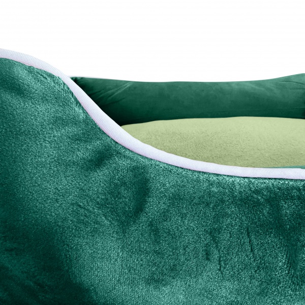 Luxe Emerald Green Velvet Dog Bed