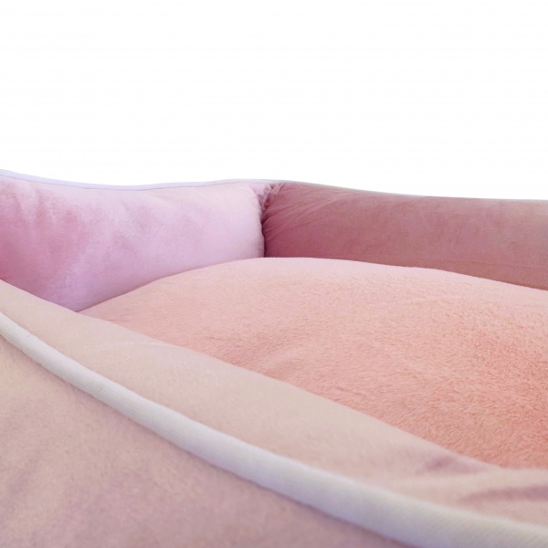 Luxe Pink Velvet Dog Bed