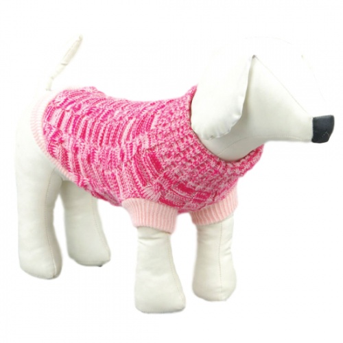 Pink Waffle Dog Sweater