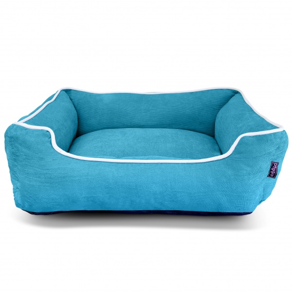 Teal Corduroy Luxury Dog Bed