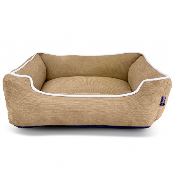Beige Corduroy Luxury Dog Bed richpaw.co.uk/