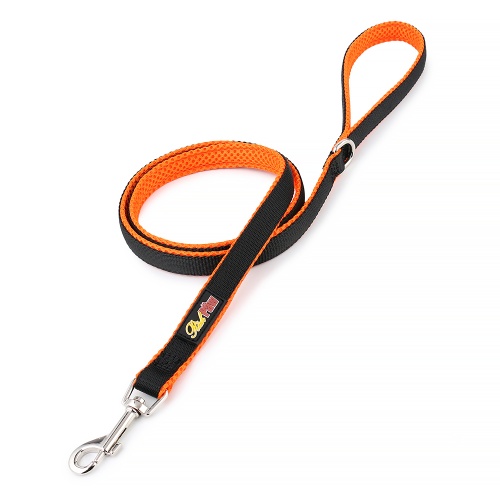Orange Nylon Mesh Dog Lead richpaw.co.uk/