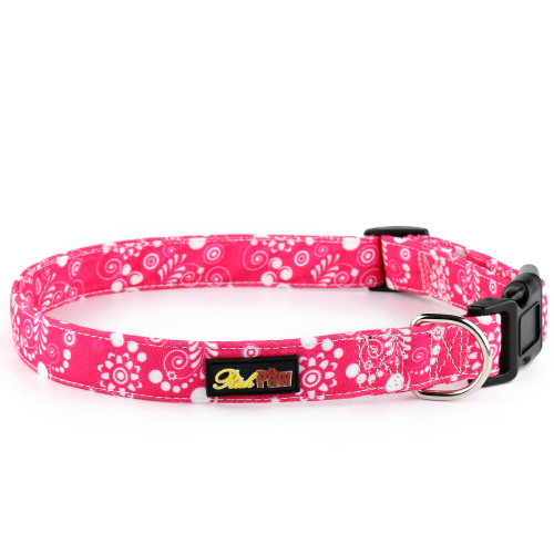 Hot Pink Canvas Dog Collar richpaw.co.uk/