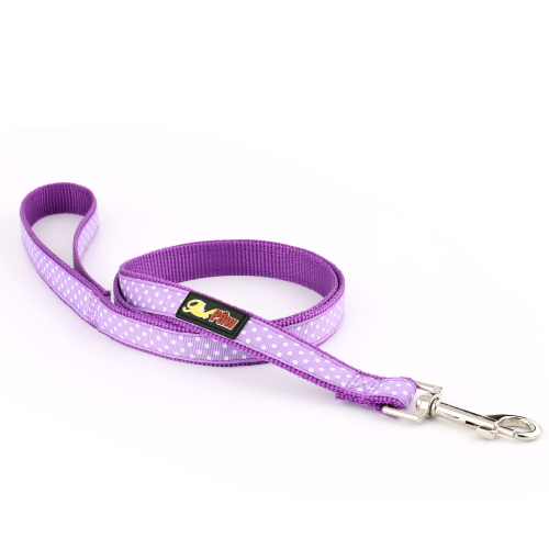 Purple Spotti Dog Lead