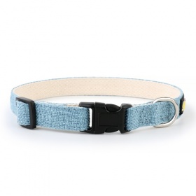 Blue Eco Friendly Hemp Dog Collar
