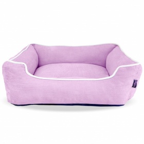Lilac Corduroy Luxury Dog Bed