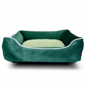 Luxe Emerald Green Velvet Dog Bed